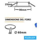 UNIVERSO Süllyesztett spot lámpa 1xPAR16 foglalat nélkül IP20 Arany D90x25mm kivágás:D60mm