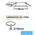 UNIVERSO Süllyesztett spot lámpa 1xPAR16 foglalat nélkül IP20 Króm 89x89x25mm kivágás:D60mm