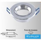 UNIVERSO Süllyesztett spot lámpa 1xPAR16 foglalat nélkül IP20 Króm D86x26mm kivágás:D72mm