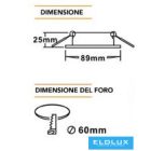 UNIVERSO Süllyesztett spot lámpa 1xPAR16 foglalat nélkül IP20 Króm 89x89x25mm kivágás:D60mm