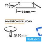 UNIVERSO Süllyesztett spot lámpa 1xPAR16 foglalat nélkül IP20 Króm D95x25mm kivágás:D60mm