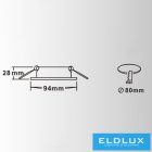 UNIVERSO Süllyesztett spot lámpatest 1*MR16 króm ∅94x28mm/∅80mm