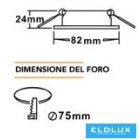 UNIVERSO Süllyesztett spot lámpatest 1xPAR16 foglalat nélkül Fehér 82x82x24mm kivágás:D75mm