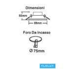 UNIVERSO Süllyesztett spot lámpa 1xPAR16 foglalat nélkül IP20 Fehér D88x50mm kivágás:D75mm