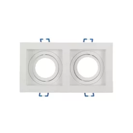   UNIVERSO Süllyesztett spot lámpa 2xPAR16 foglalat nélkül IP20 Fehér 100x186x38mm kivágás:175x90mm