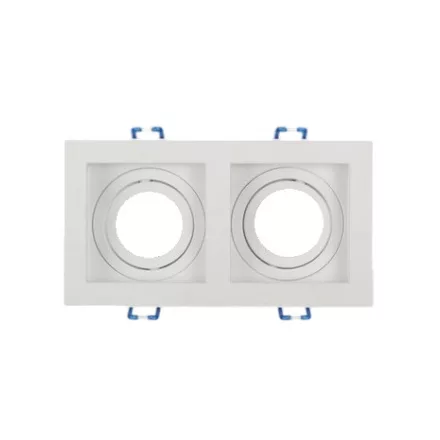 UNIVERSO Süllyesztett spot lámpa 2xPAR16 foglalat nélkül IP20 Fehér 100x186x38mm kivágás:175x90mm