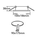 UNIVERSO Süllyesztett spot lámpa 2xPAR16 foglalat nélkül IP20 Fehér 100x186x38mm kivágás:175x90mm