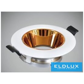   UNIVERSO Süllyesztett spot lámpatest GU10 Max.60w Fehér/Rosegold D90x35mm kivágás:D70mm