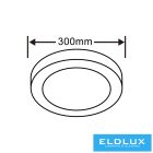 UNIVERSO Kör alakú falon kívüli LED panel 24w 2400lm CCT/kap. 120° IP20 Fehér D300x35mm 3év