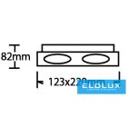 UNIVERSO Süllyesztett spot lámpatest 2xGU10 fehér