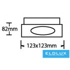 UNIVERSO Süllyesztett spot lámpatest 1xGU10 fekete 123x123x41mm/100x100mm