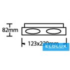 UNIVERSO Süllyesztett spot lámpatest 2xGU10 fekete