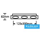 UNIVERSO Süllyesztett spot lámpatest 3xGU10 fekete