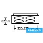 UNIVERSO Süllyesztett spot lámpatest 4xGU10 fekete 