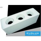 UNIVERSO Falon kívüli spotlámpa 3xPAR16 foglalat nélkül IP20 Fehér 298x88x110mm