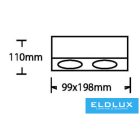 UNIVERSO Spot lámpatest IP20 Fekete 2xGU10