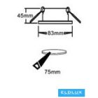 UNIVERSO Süllyesztett spot lámpa 1xGU10 IP20 Fehér 83x83x45mm kivágás:D75mm 5év