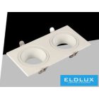 UNIVERSO Süllyesztett spot lámpa 1xGU10 IP20 Fehér 175x88x31mm kivágás:160x75mm 5év