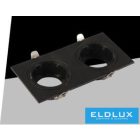 UNIVERSO Süllyesztett spot lámpa 1xGU10 IP20 Fekete 175x88x31mm kivágás:160x75mm 5év