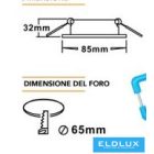 UNIVERSO Vizzáró süllyesztett lámpatest 1xPAR16 foglalat nélkül IP44 Króm D85x32mm Kivágás:D65mm