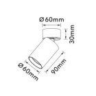 UNIVERSO Spot lámpatest 1xGU10 Max.35w IP20 Fehér D60x120mm