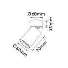 UNIVERSO Spot lámpatest 1xGU10 Max.35w IP20 Fekete/arany D60x120mm