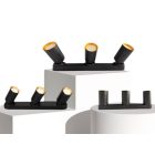 UNIVERSO Spot lámpatest 3xGU10 Max.35w IP20 Fekete/arany 380x60x25mm