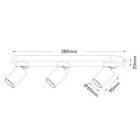 UNIVERSO Spot lámpatest 3xGU10 Max.35w IP20 Fekete/arany 380x60x25mm