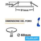 UNIVERSO Süllyesztett lámpatest 1xPAR16 foglalat nélkül IP20 Arany D91x25mm Kivágás:D60mm