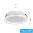 UNIVERSO mini spot lámpatest 3w 6500K 240lm 120° IP20 ∅70×19mm fehér