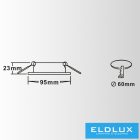 UNIVERSO Süllyesztett lámpatest 1XPAR16 foglalat nélkül