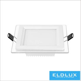   UNIVERSO Négyzet alakú süllyesztett LED panel 6w 500lm CCT/kap. 120° IP20 Fehér 100x100mm kivágás:75x75mm