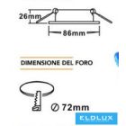 UNIVERSO Süllyesztett lámpatest 1xPAR16 foglalat nélkül IP20 Króm/Arany D86x26mm Kivágás:D72mm