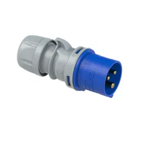   PCE Ipari dugvilla lengő 2P+E 32A 230V(50+60Hz) kék IP44 műanyag csavarmentes kapcsos Turbo Shark