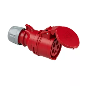   PCE Ipari dugalj lengő 3P+N+E 32A/5P 400V(50+60Hz) piros egyenes IP44 műanyag 6h-pozíció Shark PCE