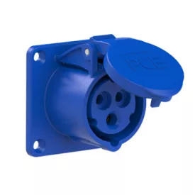   PCE Ipari dugalj beépíthető egyenes 2P+E 16A 230V(50+60Hz) kék IP44 műanyag 6h-pozíció csavaros