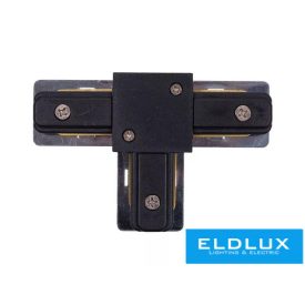 UNIVERSO Egyfázisú sínhez T alakú csatlakozó fekete