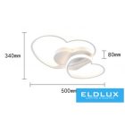 UNIVERSO Mennyezeti lámpa 25w 2000lm CCT IP20 fehér 500x340x80mm