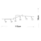 UNIVERSO Mennyezeti lámpa 6xGU10 max.10w 1150x160mm IP20 Fehér 5év