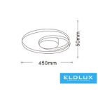 UNIVERSO Mennyezeti lámpa 32w 2560lm CCT.Kap IP20 Fehér D450x50mm