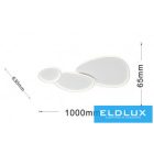 UNIVERSO mennyezeti lámpa 100w 8000lm CCT 1000×630×65mm IP20 fehér