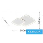 UNIVERSO mennyezeti lámpa 60w 4800lm CCT 500×500×50mm IP20 fehér