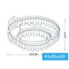 UNIVERSO Kristály üveg mennyezeti lámpa 72w 5760lm CCT rosegold D600x200mm