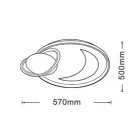 UNIVERSO Mennyezeti lámpa 45W/90W 3600lm/7200lm  IP20 Fehér CCT.Kap 570x500mm
