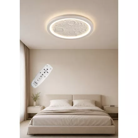 UNIVERSO Mennyezeti lámpa 30W/60W 1800lm/3600lm  IP20 Fehér CCT Távirányító D450x50mm
