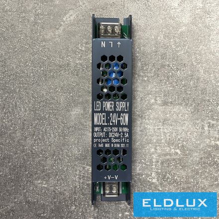 ELDLUX Trafó DC:24V Max.60w/2.5A IP20 170*33*24mm