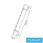 UNIVERSO Egyfázisú sínhez lámpatest COB LED 12W 1440lm 6500K 292mm IP20 fekete