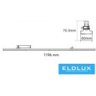 UNIVERSO Háromfázisú sínes lámpa 40w 6000lm CCT 90° RA90 IP20 Fehér 1196x60x70mm 5év