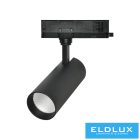 UNIVERSO Háromfázisú sínes spotlámpa 30w 2700lm 4000k 38° RA90 IP20 Fekete 5év