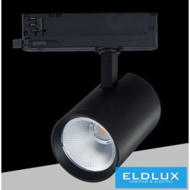   UNIVERSO Háromfázisú sínes spotlámpa 40w 4650lm 4000k 38° RA90 IP20 Fekete 5év